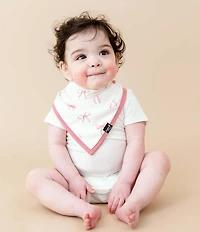 Kyte BABY Baby Girls Bamboo Bow Print Bandana Bib