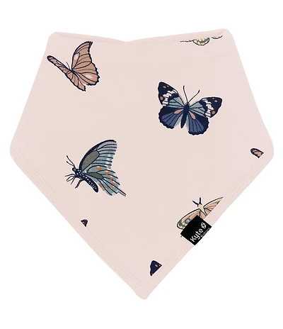Kyte BABY Baby Girls Bamboo Butterfly Print Bandana Bib