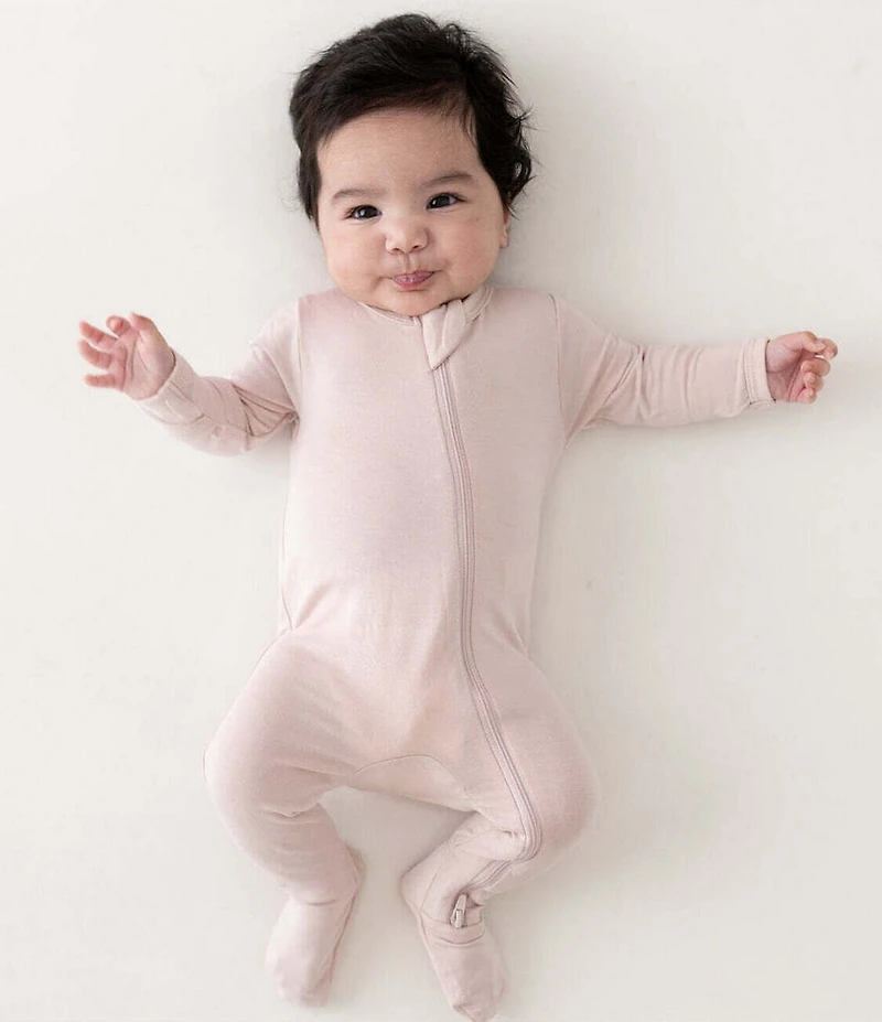 Kyte BABY Baby Girls Bamboo Zip Front Footie