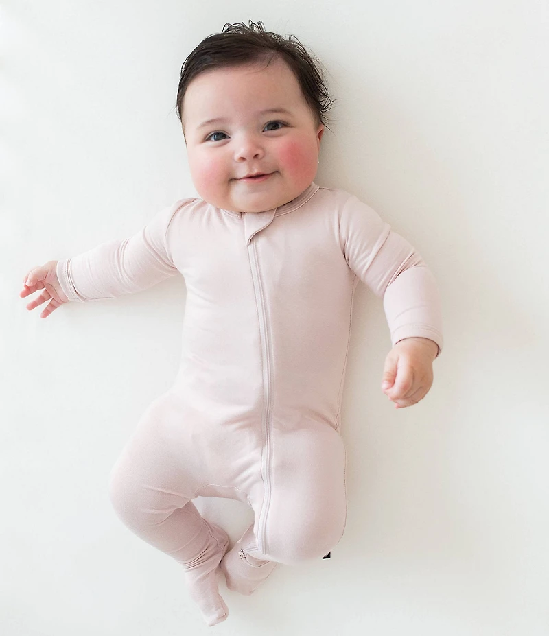 Kyte BABY Baby Girls Bamboo Zip Front Footie