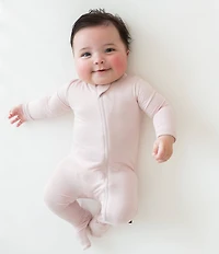 Kyte BABY Baby Girls Bamboo Zip Front Footie