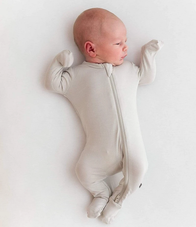 Kyte BABY Baby Girls Bamboo Zip Front Footie