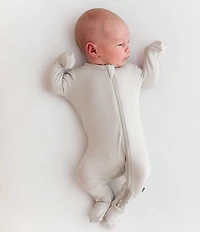Kyte BABY Baby Girls Bamboo Zip Front Footie