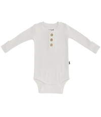Kyte BABY Bamboo Ribbed Long Sleeve Henley Bodysuit