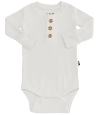 Kyte BABY Bamboo Ribbed Long Sleeve Henley Bodysuit