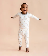 Kyte BABY Little Boys Bamboo Teddy Bear Print Long Sleeve Top & Pajama Pants Set