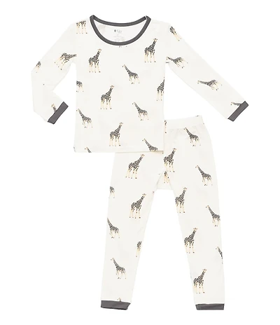 Kyte BABY Little Boys Bamboo Giraffe Print Long Sleeve Top & Pajama Pants Set