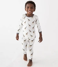 Kyte BABY Little Boys Bamboo Giraffe Print Long Sleeve Top & Pajama Pants Set