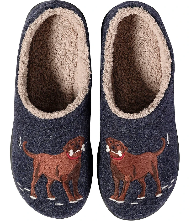 L..L. Bean Men's Daybreak Dog Motif Slippers