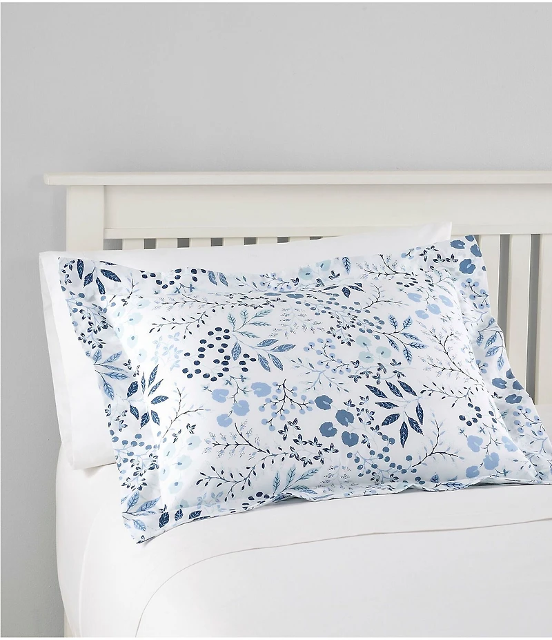 L.L. Bean 280-Thread-Count Pima Floral Print Cotton Percale Sham