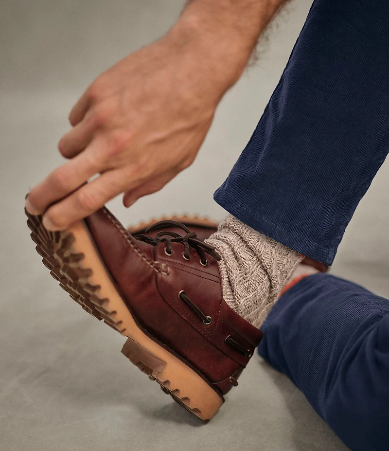 L.L.Bean Men's Allagash Leather Handsewn 3-Eye Boat Shoes