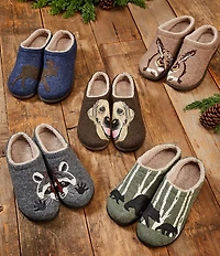 L.L.Bean Men's Daybreak Bear Motif Slippers