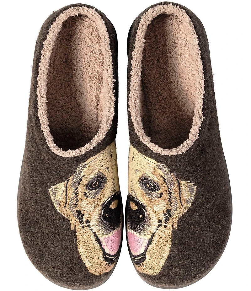 L.L.Bean Men's Daybreak Dog Motif Slippers