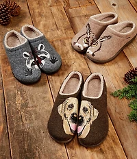 L.L.Bean Men's Daybreak Dog Motif Slippers