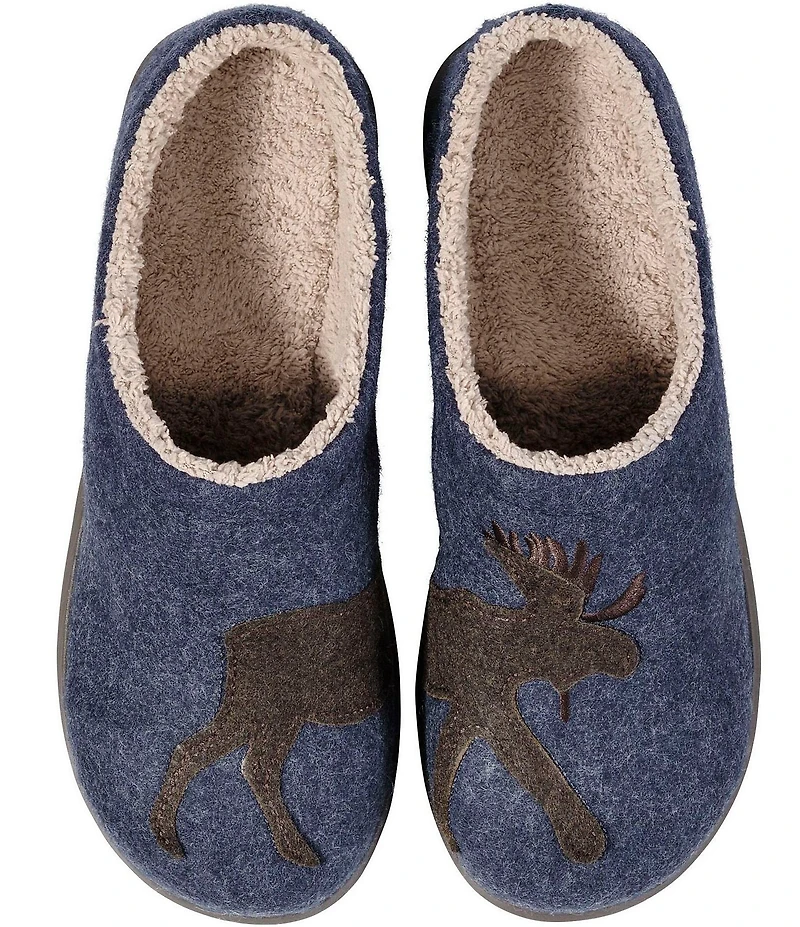L.L.Bean Men's Daybreak Moose Motif Slippers