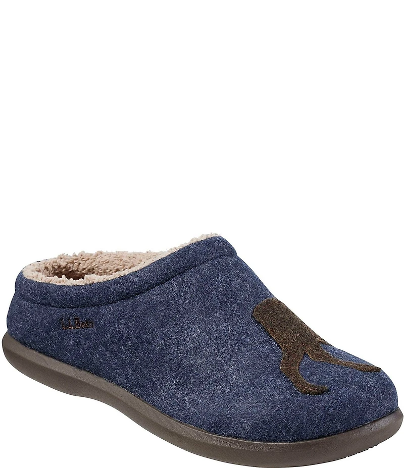 L.L.Bean Men's Daybreak Moose Motif Slippers