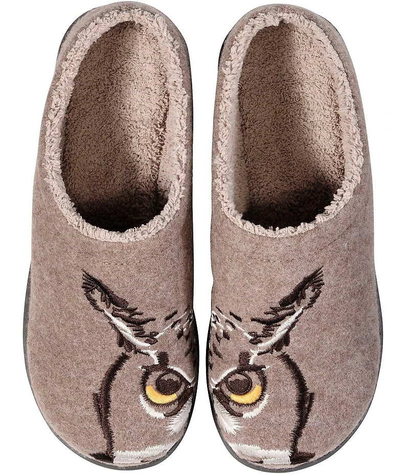 L.L.Bean Men's Daybreak Owl Motif Slippers