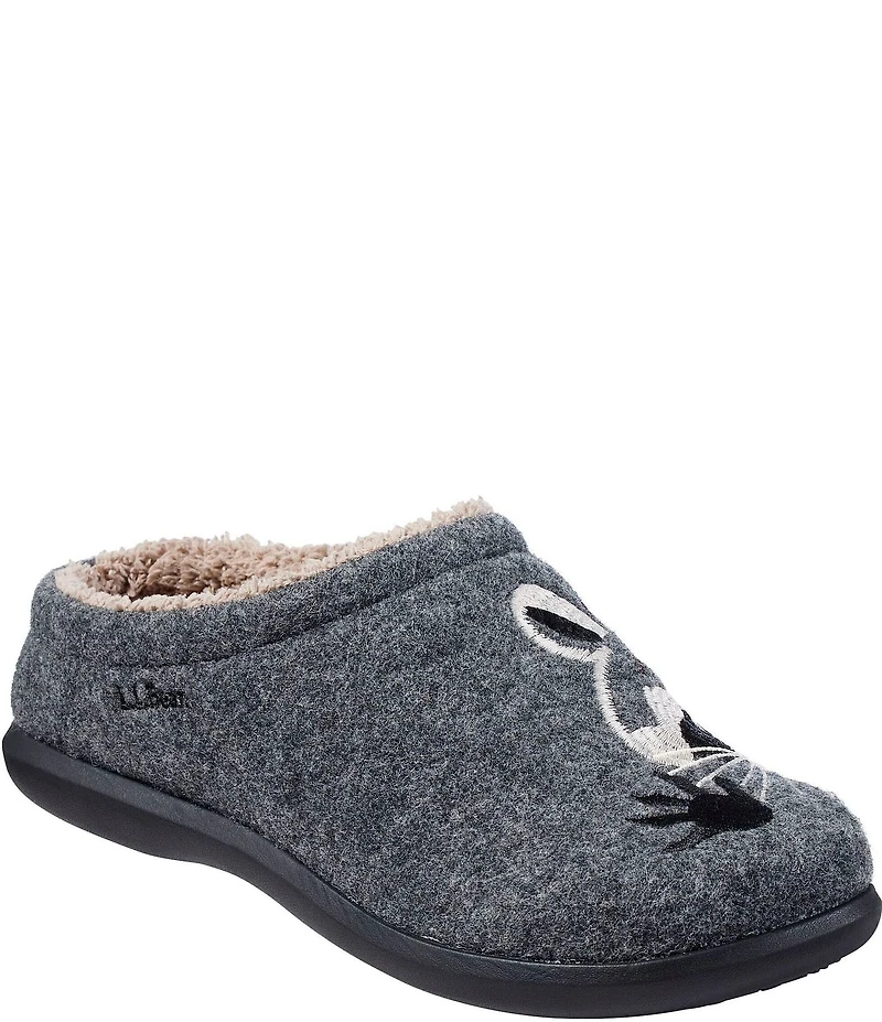 L.L.Bean Men's Daybreak Raccoon Motif Slippers