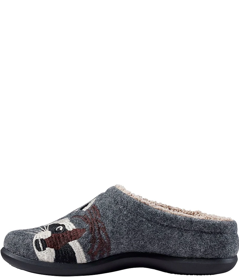 L.L.Bean Men's Daybreak Raccoon Motif Slippers