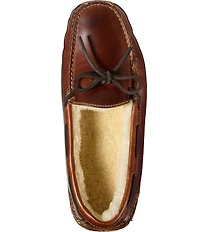 L.L. Bean Men's Leather Double Sole Shearling Lined Slippers