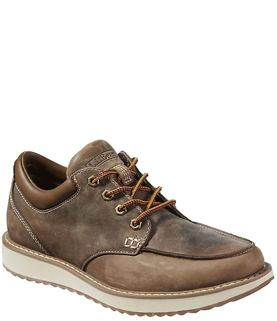 L.L.Bean Men's Stonington Water-Resistant Leather Moc Toe Sneakers