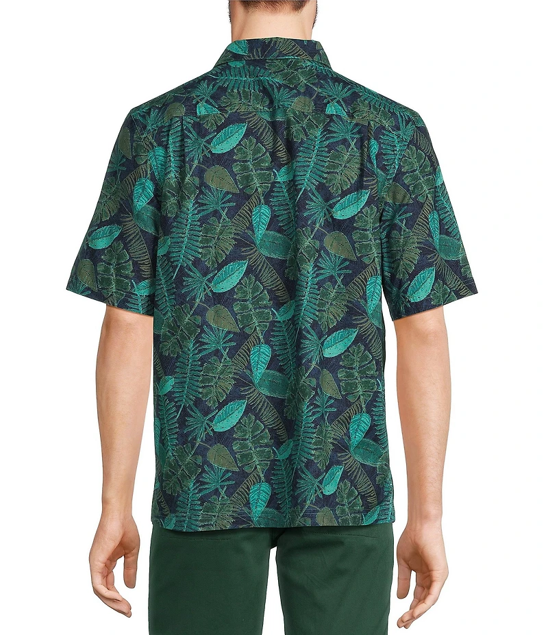 L.L.Bean Tropics Print Short Sleeve Woven Shirt
