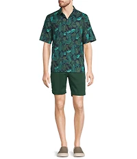 L.L.Bean Tropics Print Short Sleeve Woven Shirt