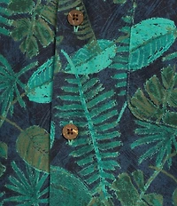 L.L.Bean Tropics Print Short Sleeve Woven Shirt