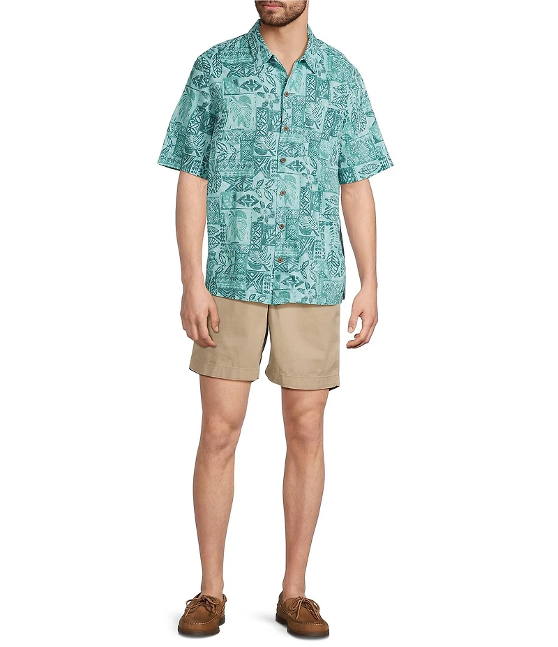 L.L. Bean Tropics Short Sleeve Woven Shirt