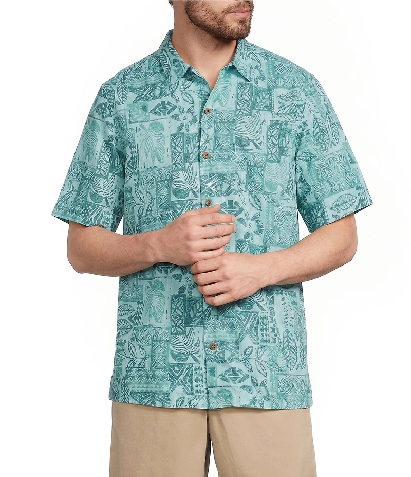 L.L. Bean Tropics Short Sleeve Woven Shirt
