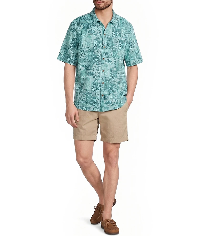 L.L. Bean Tropics Short Sleeve Woven Shirt