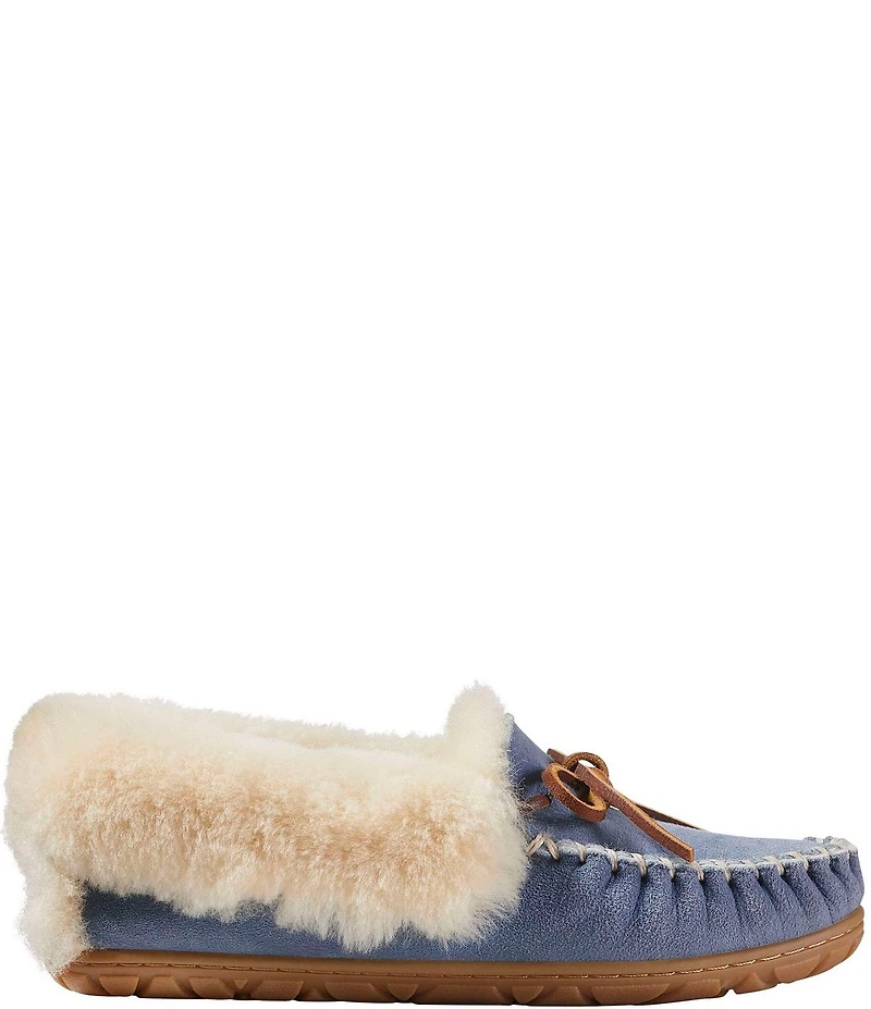 L.L.Bean Wicked Good Shearling Moccasin Slippers