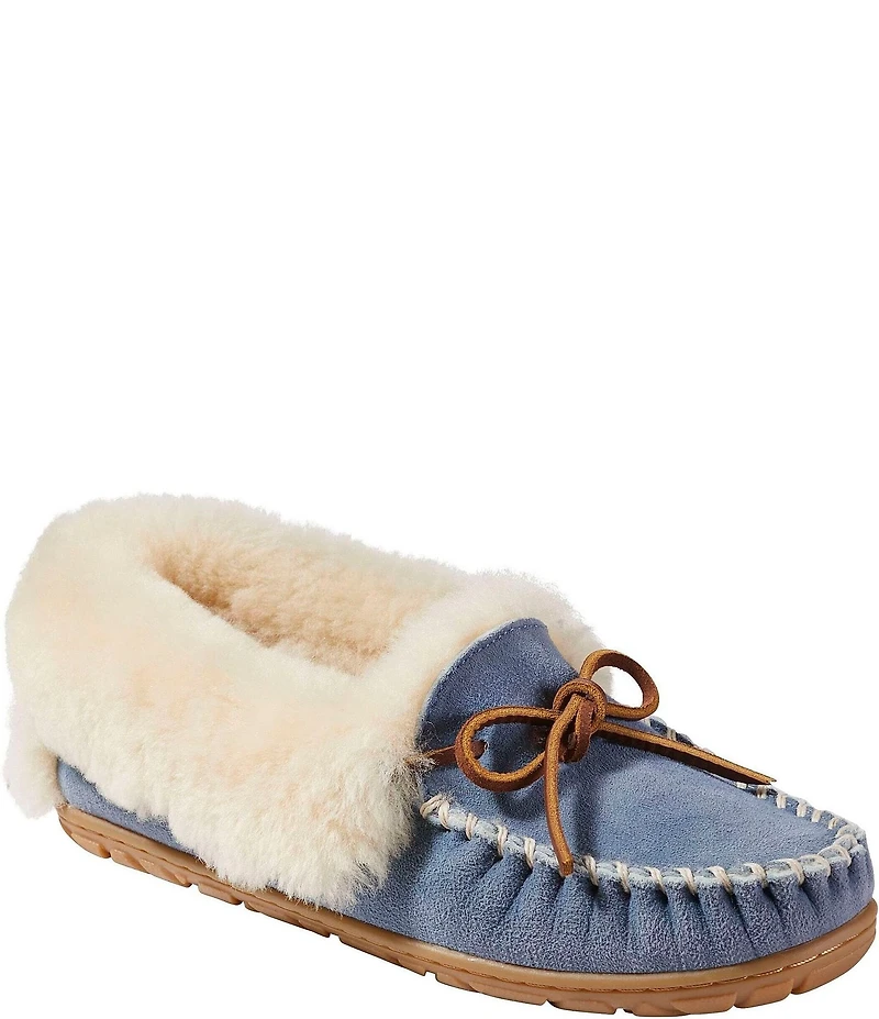 L.L.Bean Wicked Good Shearling Moccasin Slippers