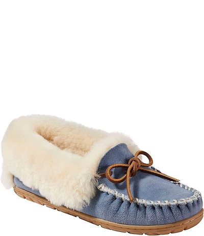 L.L.Bean Wicked Good Shearling Moccasin Slippers