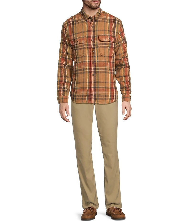 L.L.Bean 1912 Field Flannel Multi-Color Plaid Long Sleeve Woven Shirt