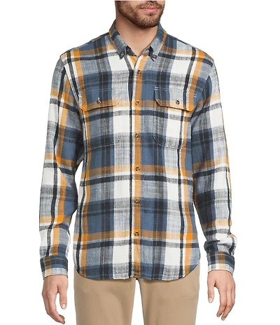 L.L.Bean 1912 Field Flannel Plaid Long Sleeve Woven Shirt