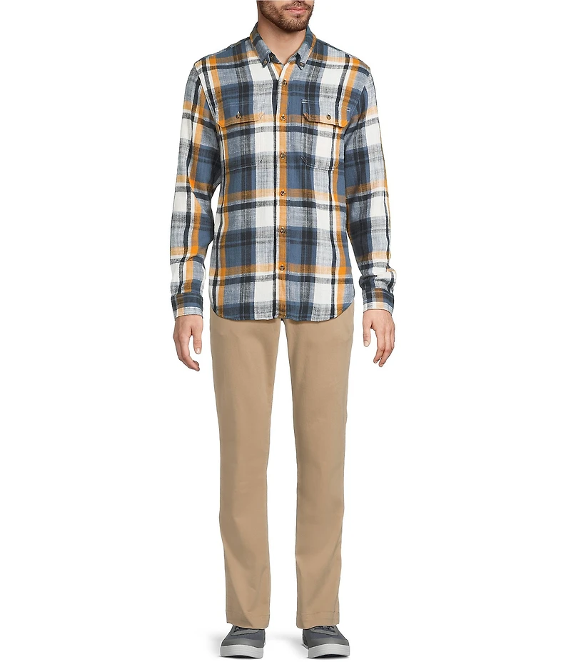 L.L.Bean 1912 Field Flannel Plaid Long Sleeve Woven Shirt