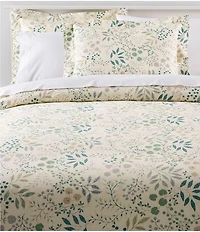 L.L.Bean 280-Thread-Count Pima Cotton Percale Floral Print Comforter