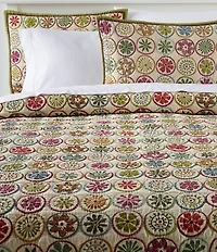 L.L.Bean Blooming Circles Pattered Reversible Quilt