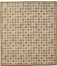 L.L.Bean Blooming Circles Pattered Reversible Quilt