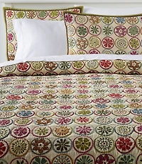 L.L.Bean Blooming Circles Patterned Cotton Sham