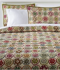 L.L.Bean Blooming Circles Floral Patterned Cotton Sham