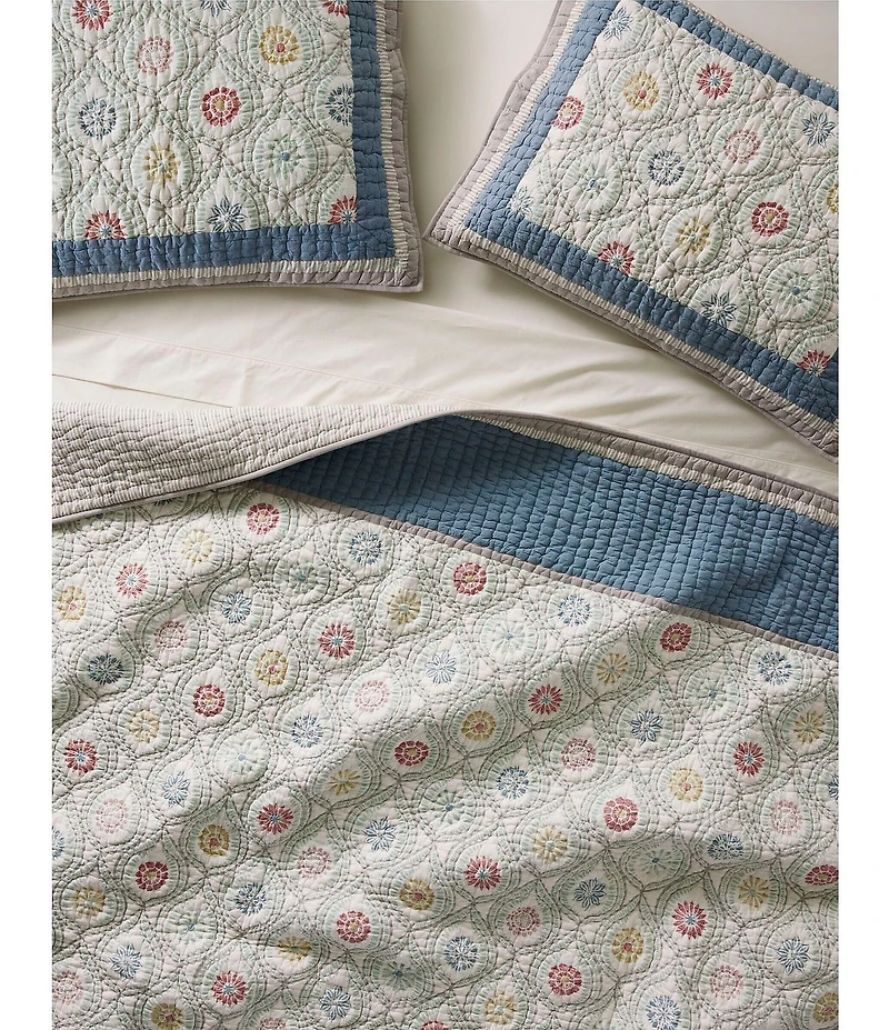 L.L.Bean Botanical Border Reversible Quilt