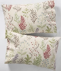 L.L.Bean Botanical Floral Printed Cotton Percale Sheet Set