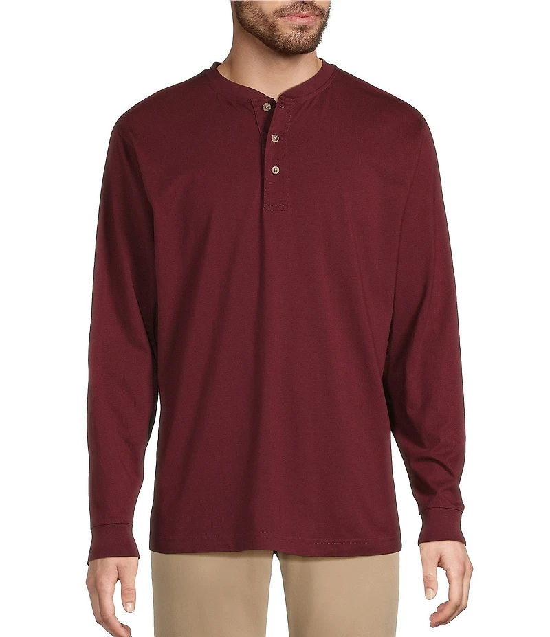 L.L.Bean Carefree Long Sleeve Henley Shirt