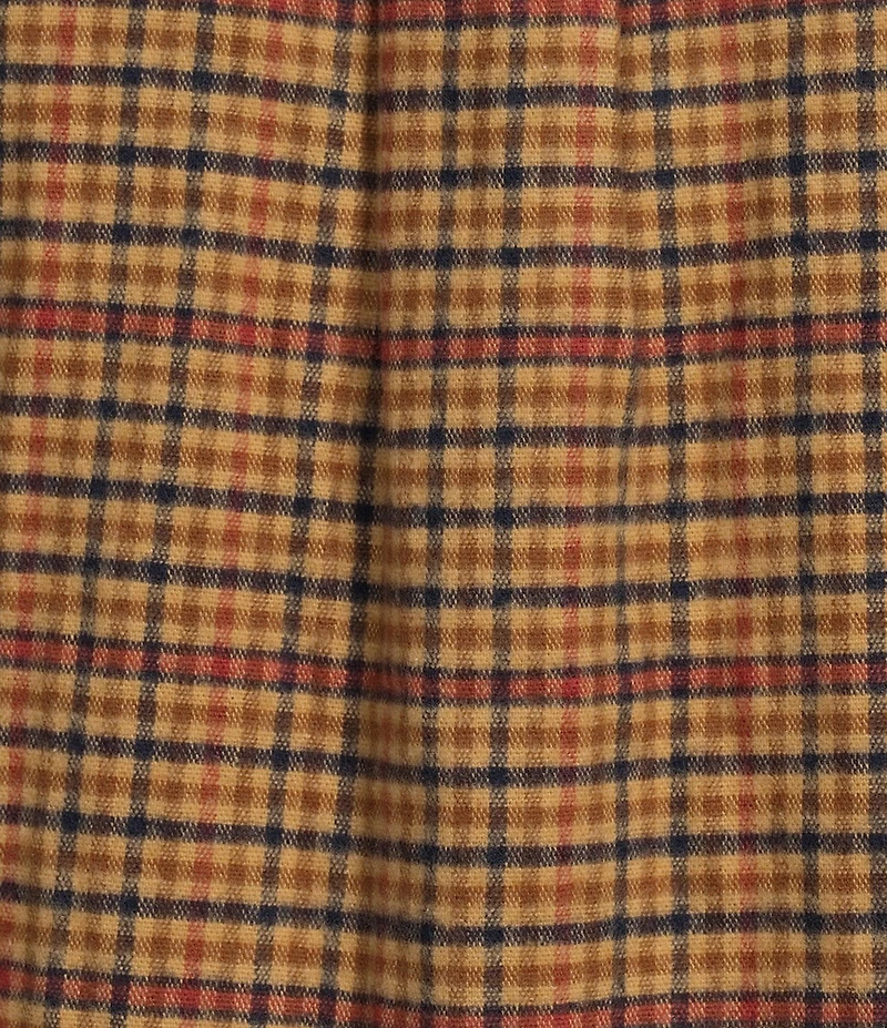 L.L.Bean Chamois Mini Plaid Long Sleeve Woven Shirt