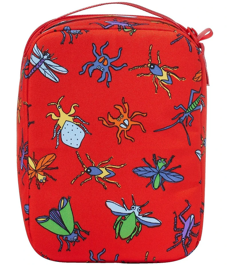 L.L.Bean Classic Orange Bug Print Lunch Box