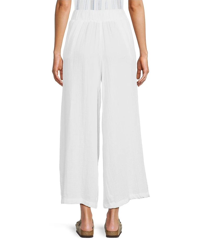 L.L.Bean Cloud Gauze Elastic Band Wide Leg Pants