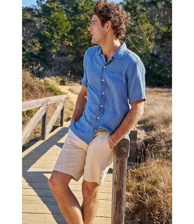 L.L.Bean Cloud Gauze Short Sleeve Woven Camp Shirt
