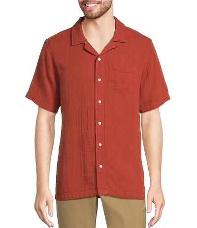 L.L.Bean Cloud Gauze Short Sleeve Woven Camp Shirt